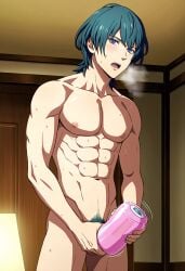 ai_generated comfyui stable_diffusion gay male male/male anal muscular muscular_male sweat oiled shiny_skin ass_focus from_behind ahegao tongue_out drooling cum_drip intense_sex fire_emblem byleth_(fire_emblem)_(male) masterbation