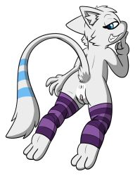 2025 3_toes 4_fingers alpha_channel anthro anus biped blue_eyes blue_markings blue_stripes blue_tail butt clothed clothed_anthro clothed_female clothing eyelashes fan_character feather_markings feathers feet felid feline female female_anthro fingers floating footwear fur fur_markings generation_1_pokemon genitals hair happy inner_ear_fluff legendary_pokemon legwear levitation looking_at_viewer looking_back looking_back_at_viewer mammal markings mew_(pokemon) mostly_nude mostly_nude_anthro mostly_nude_female multicolored_tail mythical_pokemon nintendo pattern_clothing pattern_footwear pattern_legwear pattern_socks pink_vulva pokemon pokemon_(species) presenting presenting_hindquarters purple_clothing purple_footwear purple_legwear purple_socks purple_stripes rear_view semi-anthro simple_background smile smiling_at_viewer smirk smirking_at_viewer socks solo ssecrets151 striped_body striped_clothing striped_footwear striped_fur striped_markings striped_socks striped_tail stripes tail tail_markings toes transparent_background tuft two_tone_tail vulva white_body white_ears white_fur white_hair white_inner_ear white_inner_ear_fluff white_tail yuki_(side_b)