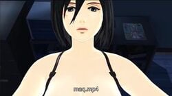 1girls 3d 3d_(artwork) ambiguous_pov animated asian asian_female attack_on_titan black_eyes black_hair female female_only implied_sex looking_at_viewer mikasa_ackerman pov pov_eye_contact short_hair solo sound tagme video