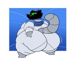 1boy 2024 2d 2d_(artwork) anthro anthro_only ass_focus ass_grab back_view back_view_male bbm belly big_ass big_belly big_butt black_body black_fur bottom_heavy bottom_heavy_male digital_media_(artwork) domestic_cat fat_ass fat_male felid feline gamingmarko grabbing_own_ass green_eyes grey_boots grey_clothing grey_gloves grey_tail handwear looking_at_ass looking_down_at_butt monkey_wrench_(series) overweight overweight_male scratch_(monkey_wrench) simple_background spacesuit tagme white_border