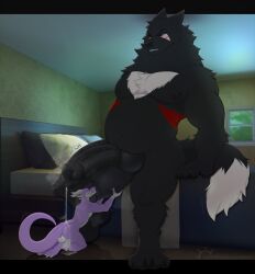 3_toes 4_toes animal_genitalia animal_penis anthro anthro_on_anthro ball_fondling ball_sniffing ball_worship balls bed belly big_balls big_penis biped black_balls black_body black_claws black_ears black_fur black_inner_ear black_nipples black_nose black_penis black_tail bodily_fluids body_worship canid canine canine_genitalia canine_penis canis chest_tuft claws colored countershade_face countershade_scales countershade_torso countershading detailed_background digital_media_(artwork) dipstick_tail dripping duo erection extreme_size_difference eyes_closed feet finger_claws fluffy fluffy_tail fondling fur furniture genital_fluids genital_worship genitals grin hand_on_balls hi_res horn huge_balls humanoid_genitalia humanoid_hands humanoid_penis inside interspecies kneeling knot knotted_penis kobold kurai_(sgtmiller1233) larger_anthro larger_male looking_at_another looking_at_partner male male/male male_anthro mammal mane markings multicolored_body multicolored_fur multicolored_scales multicolored_tail musclegut muscular muscular_anthro muscular_male navel neck_tuft nipples nude on_bed onomatopoeia overweight overweight_anthro overweight_male penis pillow precum precum_drip precum_string pupils purple_body purple_scales purple_tail red_body red_eyes red_fur scales scalie shade_okami shaded sitting size_difference smaller_anthro smaller_male smile sniffing snout sound_effects tail tail_markings tapering_tail text toe_claws toes tuft two_tone_body two_tone_scales two_tone_tail vel'_gahrus whiskers white_balls white_body white_claws white_countershading white_fur white_horn white_penis white_scales white_tail white_tail_tip window wolf