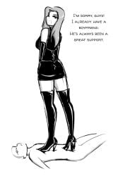 1boy 1girls black_and_white boot_fetish boots breasts celera_prime couple couple_(romantic) couple_sex cute dominant_female dominatrix domme domme_girl_and_gamer_boy elbow_gloves english english_text female femdom femdom_caption footwear funny gamer gaming gaming_headset gentle_femdom gloved_hands gloves goth_girl goth_girl_and_gamer_boyfriend high_heel_boots high_heels latex latex_boots latex_gloves leather leather_boots leather_gloves long-haired_female long_hair male monochrome olivia_(celera_prime) original original_character original_characters patent_boots romantic romantic_couple shoe_fetish shoes skirt stepped_on stepping_on_male submissive_male thigh_boots thighhigh_boots thighhighs thighs