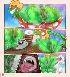 2boys absurd_res anal anus balls big_balls big_butt big_penis boo_(mario) butt butt_lick duo elemental_creature english_text erection facesitting flora_fauna genitals hi_res huge_balls huge_butt huge_penis kiffy_(artist) king_boo licking luigi's_mansion male male/male male_only mario_(series) nintendo oral penis petey_piranha piranha_plant plant puffy_anus rimming rimming_male sex sitting sitting_on_another text tongue