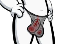 adjusting_clothes animated commission gif male_only puffylover69 swinging_balls swinging_penis underwear underwear_only white_body