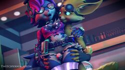 3d animated anthro female no_sound paladins penis pepper_(paladins) pip_(paladins) tagme twitchyanimation video