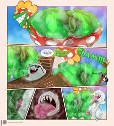 2boys absurd_res anal anus balls big_balls big_butt big_penis body_hair boo_(mario) butt butt_hair butt_lick duo elemental_creature english_text erection facesitting flora_fauna genitals hi_res huge_balls huge_butt huge_penis kiffy_(artist) king_boo licking luigi's_mansion male male/male male_only mario_(series) nintendo oral penis petey_piranha piranha_plant plant pubes puffy_anus rimming rimming_male sex sitting sitting_on_another text tongue