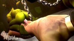1boy 2girls 3d animated ass big_penis black_hair chained chains cowgirl_position cyankittynami dominant_female female_focus femdom goblin goblin_female green_skin group holding_chain human_male leash male male_penetrating multiple_girls nude penis pointy_ears pussy pussy_juice restrained reverse_spitroast sex size_difference tagme threesome uncensored vaginal_fluids vaginal_penetration wet world_of_warcraft animated_gif reverse_cowgirl_position
