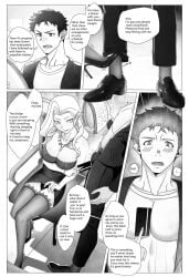 1boy1girl aroused blushing boss_and_subordinate bulge_through_clothing commission gay gay_cuckold_lovers gay_to_straight getting_erect oc orientation_play payment seducing straight
