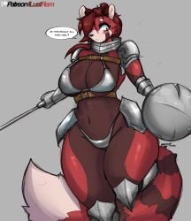 remilust 2024 tagme furry furry_only furry_female female female_only 1girls anthro armor sword shield