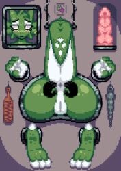 absurd_res anal_beads animated anthro anus blush bodily_fluids digital_media_(artwork) dildo female genitals green_body green_scales hand_on_butt hanta hantanyaw44 hi_res kobold picture_frame pixel_(artwork) pixel_animation raised_tail scales scalie scared sex_toy solo spread_anus spreading sweat tail through_wall vulva white_body white_scales wooden_board