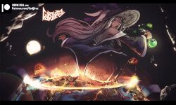 godjirez giantess planetary_macro witch_hat witch potion_bottle ass_focus buttcrush planet_destruction planet looking_back