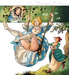 reinacanalla tagme history anne_of_austria queen french french_female austrian austrian_female louis_xiii_of_france the_three_musketeers the_three_musketeers_(1844_book) fleur-de-lis 1600s 17th_century blonde blonde_hair blonde_female blonde-haired_female blonde_hair_female french_male dress no_panties no_underwear swing rope_swing swinging 2girls mademoiselle_dartagnan breasts breasts_out tits tits_out red_hair redhead redhead_female redheaded_female smile laugh laughing laughter blonde_pubic_hair stockings voyeur voyeurism watching watching_from_afar pussy upskirt upskirt_view updress kingdom_of_france