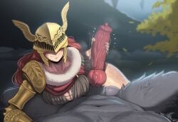 ai_generated tagme 2026 bigtub7775 blaidd_(elden_ring) elden_ring fromsoftware fur anthro knot animal_ears interspecies anthro_penetrating anthro_dominating_human anthro_on_human malenia_blade_of_miquella