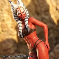 1girls ai_generated airtist alien alien/human alien_girl alien_humanoid animated athletic athletic_female bikini bikini_bottom bikini_top blue_eyes bra clone_wars female female_only fit fit_female high_quality high_resolution highres jedi jedi_master looking_at_viewer lucasfilm orange_body panties patreon red_body shaak_ti shaakti solo star_wars tagme thong togruta underwear video