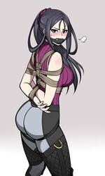 ball_gag blush bondage clothing femsub gag jam-orbital kai_schulen large_breasts rope rope_bondage tagme tied_up valkyria_chronicles valkyria_chronicles_4