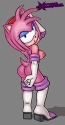 1girls amy_rose amy_the_bat ass cosplay dotexecutables female nipples nude rouge_the_bat_(cosplay) sega sonic_(series) sonic_the_hedgehog_(series)