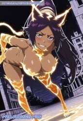 1girl absurd_resolution absurdres ai ai-created ai_art ai_generated animal_ears anime anime_coloring anime_screenshot anime_style anus_focus ass athletic_female aura bare_arms bare_legs bare_shoulders bent_over bleach bleach:_the_thousand-year_blood_war blush breasts_focus buildings cat_ears cat_girl cat_tail city cityscape cleavage crouching curvy dark_skin detailed_background digital_art dramatic_lighting dynamic_angle dynamic_pose electric_aura electricity energy exhibitionism exibitionism exited explicit fang fighting_pose foreshortening from_below full_body glossy glossy_body glossy_skin glowing glowing_body gorgeous grin hairy hairy_pussy hand_on_ground hemorrhoids hentai hi_res high_contrast high_quality high_resolution huge_breasts in_heat large_breasts leaning_forward legs_apart lightning long_hair looking_at_viewer low_angle magic muscular_female naked_breasts night nighttime nipples_covered nsfw nude orange_light outdoors patreon perfect_anatomy pervert_female plump ponytail presenting purple_eyes purple_hair rating_explicit rim_light sexy sexy_body sexy_female sexy_pose shihouin_yoruichi smirk soft_shading solo source_anime street tan_skin teasing teasing_viewer thick_thighs underboob urban_background vagina voluptuous voluptuous_body voluptuous_female wide_hips yellow_light yoruichi_shihouin