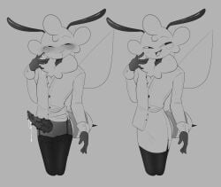 anthro barbed_penis bee cum dandy's_world dandys_world dandys_world_oc dick femboy feminine_male insect male male_only oc original_character sketch spiked_penis stewardess_uniform stockings wet_penis