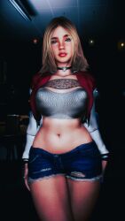 1girl 1girls 2026 3d 4k background belly belly_button big_lips blonde blonde_female blonde_hair blue_eyes blue_nails blush breasts choker chromatic_aberration classroom clothed clothing crashbanditkut depth_of_field detailed_background erect_nipples eyebrows eyelashes eyeshadow female freckles freckles_on_face hair half-closed_eyes hi_res high_resolution highres human indoors inside jacket light-skinned_female light_skin lips lipstick long_eyelashes long_nails looking_at_viewer makeup mascara medium_hair nail_polish nails navel night nipple_bulge original original_character parted_lips pinup room self_upload shorts small_breasts solo solo_female solo_focus standing straight student teenage_girl teenager thick thick_lips thick_thighs thighs tubetop tummy university virt-a-mate virtamate young young_female