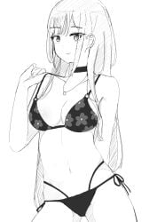 1girls 2d 2d_(artwork) 2d_artwork anime anime_character arm_behind_back background bare_arms bare_belly bare_chest bare_hands bare_hips bare_legs bare_midriff bare_navel bare_shoulders bare_skin bare_thighs belly belly_button bikini bikini_bottom bikini_only bikini_top black_and_white black_bikini black_bikini_bottom black_bikini_top black_choker black_swimsuit black_swimwear blank_background breasts choker cleavage closed_mouth_smile collarbone digital digital_art digital_drawing digital_drawing_(artwork) digital_media digital_media_(artwork) drawing ear_piercing ear_piercings elbows exposed exposed_arms exposed_belly exposed_chest exposed_hips exposed_legs exposed_midriff exposed_navel exposed_shoulders exposed_skin exposed_thighs eyebrows_visible_through_hair fanart fanart_from_twitter female female_focus female_only fingers fit_female from_front front_view greyscale groin half_naked half_nude halterneck hand_behind_back inguinal_crease inguinal_ligament kitagawa_marin large_breasts lean_figure light_smile linea_alba long_hair looking_at_viewer maikurorensu midriff monochrome monotone_background naked naked_female naked_woman narrow_waist navel necklace nude nude_female nudity one_color_background partially_undressed pierced_ear pierced_ears plain_background portrait posing posing_for_the_viewer posing_naked posing_nude semi_nude shoulders side-tie_bikini sketch slender_body slender_waist slight_smile slim_female slim_waist small_mouth smile smiley_face smiling smiling_at_viewer solid_color_background solo sono_bisque_doll_wa_koi_wo_suru standing stomach string_bikini swimsuit swimwear thigh_gap thighs top_view upper_body white_background