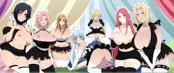 6+girls 7girls alfheim_online boots costume crossover elf female female_only high_heel_boots high_heels inusen kirigaya_suguha leafa maid multiple_girls naruto naruto_shippuden ruby_rose rwby sakura_haruno shoes sword_art_online take_your_pick thighhighs tsunade uzumaki_kushina weiss_schnee whentai yuuki_asuna