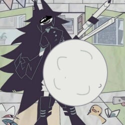 1girls big_belly fundamental_paper_education miss_circle_(fundamental_paper_education) vore vore_belly