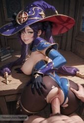 ai_generated genshin_impact mona_(genshin_impact) tagme video