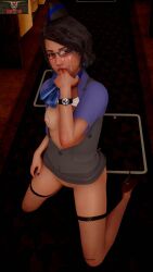 1girls 3d 3d_(artwork) 3d_render after_fellatio after_oral after_sex air_hostess airplane alternate_universe areolae bare_thighs blue_nails breasts breasts_out brown_eyes brown_hair clementine_(the_walking_dead) cum cum_drip cum_in_mouth cum_on_face erect_nipples female female_focus female_only fingers fingers_in_mouth fishnet fishnet_legwear fishnet_stockings fishnets flight_attendant footwear glasses headwear heels high_heels honey_select icon_of_sin_(artist) kneeling light-skinned_female light_skin looking_at_viewer medium_hair nail_polish nipples on_knees painted_nails slushe_(website) small_breasts the_walking_dead the_walking_dead_game thighhighs thighs