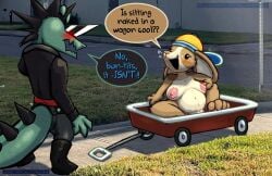 1girls anthro breasts chubby dax_(piemations) female frist44 furry how_to_be_cool nude peeb_(piemations) scalie tagme