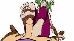 2d 2d_animation animated cabba caulifla dragon_ball dragon_ball_super female femdom foot_fetish footjob kale kefla loop looping_animation sam24 tagme