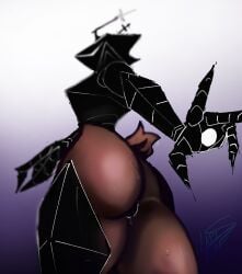 ass ass_focus december_holiday deltarune dess_holiday meme roaring_knight sketch undertale undertale_(series)
