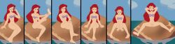 ariel ariel_(the_little_mermaid) bottomless exhibitionism feet feet_focus half-dressed naked pedroillusions tagme teenage_girl the_little_mermaid tits topwear