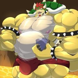 bowser male mario_(series) muscles muscular muscular_male nintendo