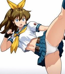 ai_generated high_kick m.u.g.e.n mugen_ryuko oggy_(oggyoggy) original panties underboob