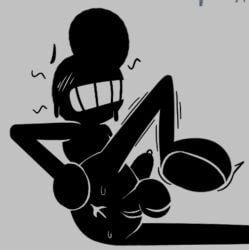 balls big_nose chunknudies desperate_for_sex feet_up game_and_watch gritted_teeth in_heat leg_up monobutt mr._game_and_watch on_side penis precum presenting_anus presenting_hindquarters spread_ass sweat tagme taint teeth x_anus