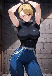 1girls ai_generated blonde blonde_female blonde_hair blonde_hair_female fullmetal_alchemist fullmetal_alchemist_brotherhood light-skin light-skinned_female pale-skin pale-skinned_female riza_hawkeye tagme