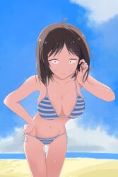 1girls 2d 2d_(artwork) 2d_artwork absurd_res absurd_resolution ahoge alternate_version_at_source alternate_version_available bare_armpits bare_arms bare_belly bare_chest bare_hands bare_hips bare_legs bare_midriff bare_navel bare_shoulders bare_skin bare_thighs beach beach_background beach_setting belly belly_button bent_forward bent_over big_boobs big_breasts bikini bikini_bottom bikini_only bikini_top blue_bikini blue_bikini_bottom blue_bikini_top blue_sky_background blue_swimsuit blue_swimwear breasts brown-eyed_female brown-haired_female brown_eyes brown_hair busty busty_female busty_girl character_request cleavage closed_mouth_smile collarbone copyright_request day daylight daytime digital digital_art digital_drawing digital_drawing_(artwork) digital_media digital_media_(artwork) drawing elbows exposed_armpits exposed_arms exposed_belly exposed_chest exposed_hips exposed_legs exposed_midriff exposed_navel exposed_shoulders exposed_skin exposed_thighs eyebrows_visible_through_hair female female_focus female_only fingers glossy_breasts glossy_hair groin halterneck hand_on_hip hand_on_own_hip has_uncensored_version hi_res high_res high_resolution highres hourglass_figure inguinal_crease inguinal_ligament large_boobs large_breasts lean_figure leaning leaning_forward light_smile looking_at_viewer maikurorensu medium_hair midriff more_at_source narrow_waist navel nsfw_version_available nude_variant nude_version_available ocean_background outdoor outdoor_background outdoor_nudity outdoors outside outside_nudity parted_bangs portrait posing posing_for_the_viewer posing_naked posing_nude sea sea_background seaside shiny_breasts shiny_hair shiny_legs shiny_skin shiny_thighs shoulders side-tie_bikini sky_background slender_body slender_waist slight_smile slim_female slim_waist smile smiley_face smiling smiling_at_viewer solo standing string_bikini striped_bikini striped_bikini_bottom striped_bikini_top striped_swimsuit striped_swimwear summer_setting swimsuit swimwear thigh_gap thighs touching_hip uncensored_version_at_source upper_body white_bikini white_bikini_bottom white_bikini_top white_swimsuit white_swimwear wide_hips