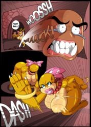 big_breasts big_lips bow comic femdom goomba hyper_bimbo koopalings large_breasts loonyjams mario_(series) nintendo quest_for_power scalie super_mario_bros. wendy_o._koopa yellow_scales yellow_skin