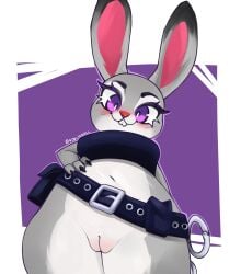 2026 :3 anthro belt belt_buckle blush body_blush bottomless bottomless_anthro bottomless_female buckle buckteeth clothed clothing crop_top cuff_(restraint) digital_media_(artwork) digital_painting_(artwork) disney european_rabbit eyebrows female female_anthro fur genitals goblindoll grey_body grey_fur hand_on_hip handcuffs hi_res innie_vulva judy_hopps lagomorph leporid looking_at_viewer looking_down looking_down_at_viewer low-angle_view mammal metal_cuffs multicolored_body multicolored_fur navel oryctolagus painting_(artwork) police police_officer purple_eyes rabbit restraints shirt simple_background smile smiling_at_viewer solo standing teeth topwear two_tone_body two_tone_fur vulva vulva_blush white_body white_fur worm's-eye_view zootopia