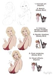 angeltights kiyomi_draws steely_bird sunflower_art