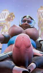 1futa 3d 3d_(artwork) areolae ashe_(overwatch) balls blizzard_entertainment blowjob blue-tinted_eyewear blush breasts breasts_out brown_eyes brown_skin clothes curvy dark-skinned_futanari dark_skin erect_nipples erect_penis erection futa_only futanari gloves grabbing_penis holding_penis huge_breasts human indian interracial large_penis looking_up nail_polish netfuta nipples nude oily overwatch penis pleased pov pov_eye_contact smile source_filmmaker symmetra taker_pov tinted_eyewear vein veins veiny_penis visor