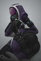 1girls ass big_ass big_breasts bodysuit breasts cleavage female female_only impracticalart large_breasts mass_effect quarian solo tali'zorah_nar_rayya