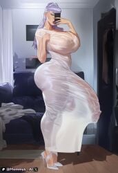 1futa absurd_res absurdly_large_cock ai_generated ass big_ass big_breasts big_penis breasts curvy dress dress_bulge evelynn futanari high_resolution highres holding_object huge_ass huge_balls huge_breasts huge_cock k/da_all_out_evelynn k/da_all_out_series league_of_legends looking_at_viewer mommysai nipples_visible_through_clothing penis penis_bulge precum precum_drip selfie selfie_pose thick_ass thick_thighs thighs voluptuous