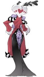 ass ass_cheeks ass_crack booty butt_cheeks butt_crack butt_exposed butt_out dress echi_echi_tk hazbin_hotel solo solo_focus solo_male valentino_(hazbin_hotel)