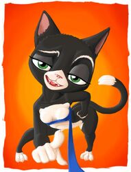 anthro anthrofied bolt_(film) breasts cat disney eddy-boy mittens_(bolt) no_nipples small_breasts tagme