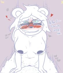 anthro bear bodily_fluids bombay_(artist) cowgirl_position duo eyewear female five_nights_at_freddy's freddy_fazbear's_pizzeria_simulator from_front_position genital_fluids glasses helpy hi_res male male/female male_pov mammal on_bottom on_top penetration point_of_view pov pussy_juice scottgames sex vaginal_penetration