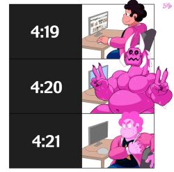 bara bara_tits bobthetanuki chubby_male male_only meme monster_steven pink_hair pink_steven steven_quartz_universe steven_universe steven_universe_future