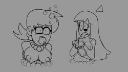 accurate_art_style apple apple_in_mouth big_breasts breasts concept_art jaune_(spooky_month) lila_(spooky_month) milf mother rope sketch soup spooky_month wip