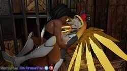 2girls 3d animated ball_gag bondage bouncing_breasts bound bound_arms closed_eyes dark-skinned_female dark_skin dildo dildo_harness dildo_in_pussy female female/female female_penetrated femdom lesbian mercy mp4 overwatch pale-skinned_female pale_skin pharah rape restrained sex_toy sound source_filmmaker strap strap-on thenaysayer34 tied_up uncensored video virtual_reality vr vranimeted yuri