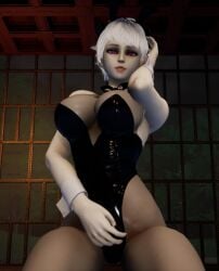 3d 3d_(artwork) 3d_model 3dcg game_cg goth goth_girl large_breasts makeup mascara medium_hair miss_velina official_art pink_eyes slim_waist tagme thick_thighs thin_waist vampire vampire_girl vampire_mansion white_body white_hair white_skin wide_hips